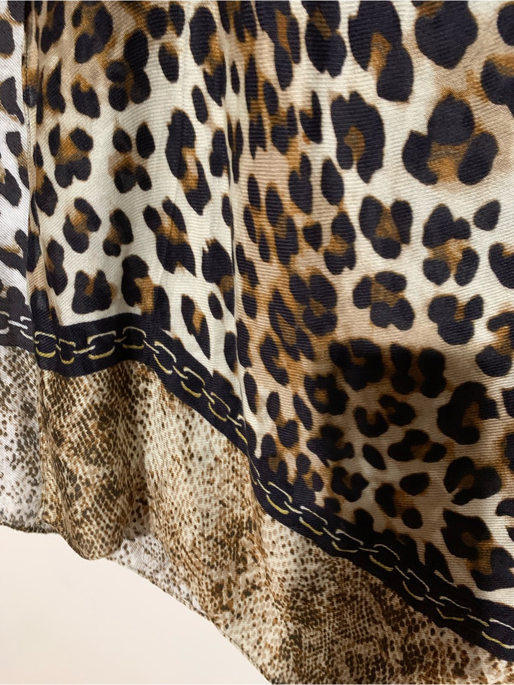 Chico's Leopard-Print Kimono in Brown and Black - Picture 3 of 3